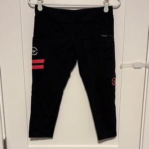 Virus Leggings in Black with Pink Highlights